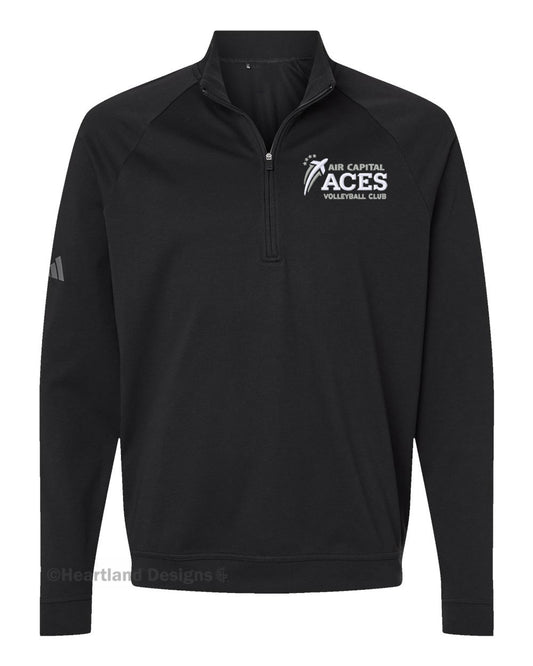 Sudadera con cremallera de un cuarto de vellón Aces Adidas™ Heather - Unisex
