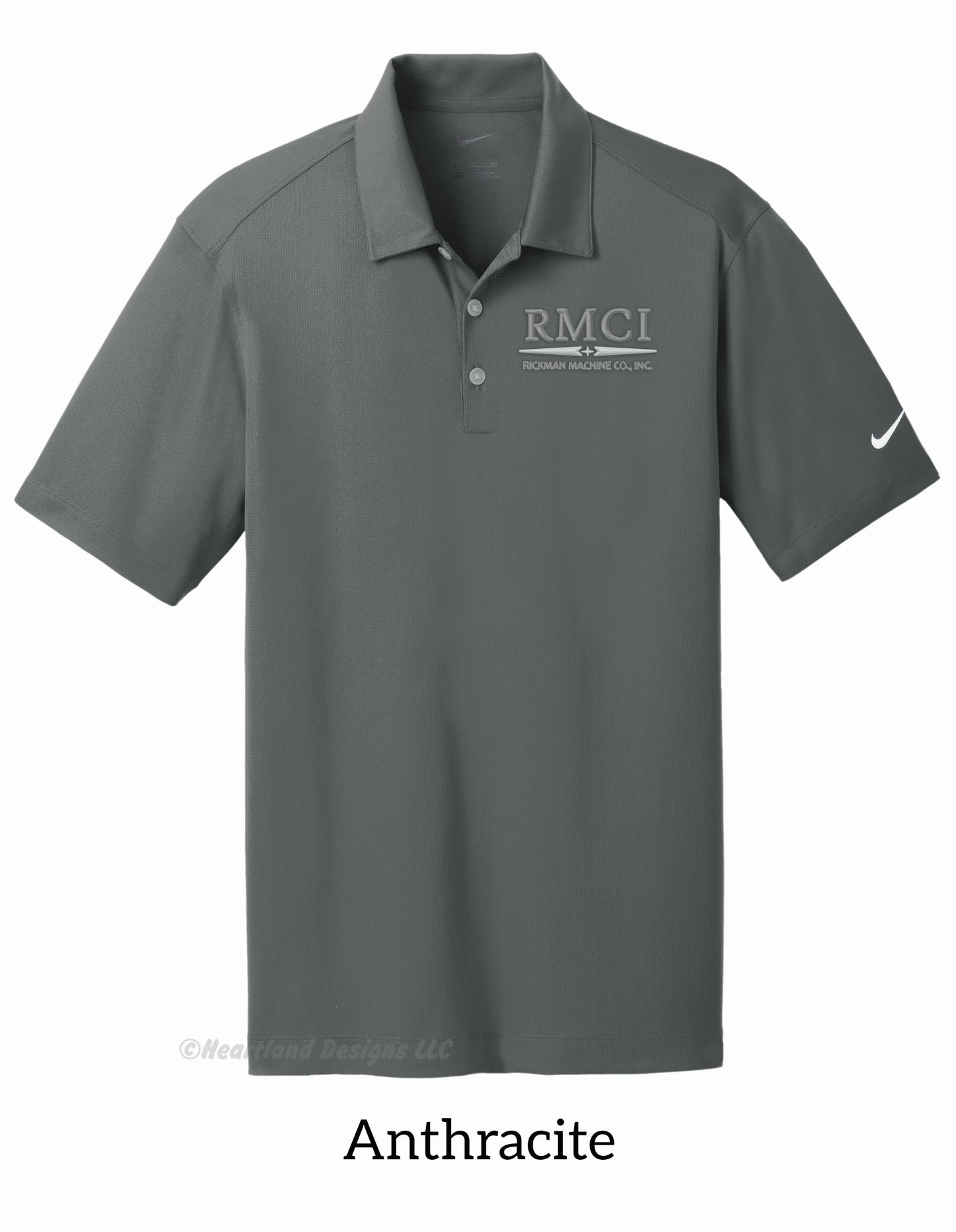 RMCI Polo de malla vertical Nike™ bordado para hombre/unisex