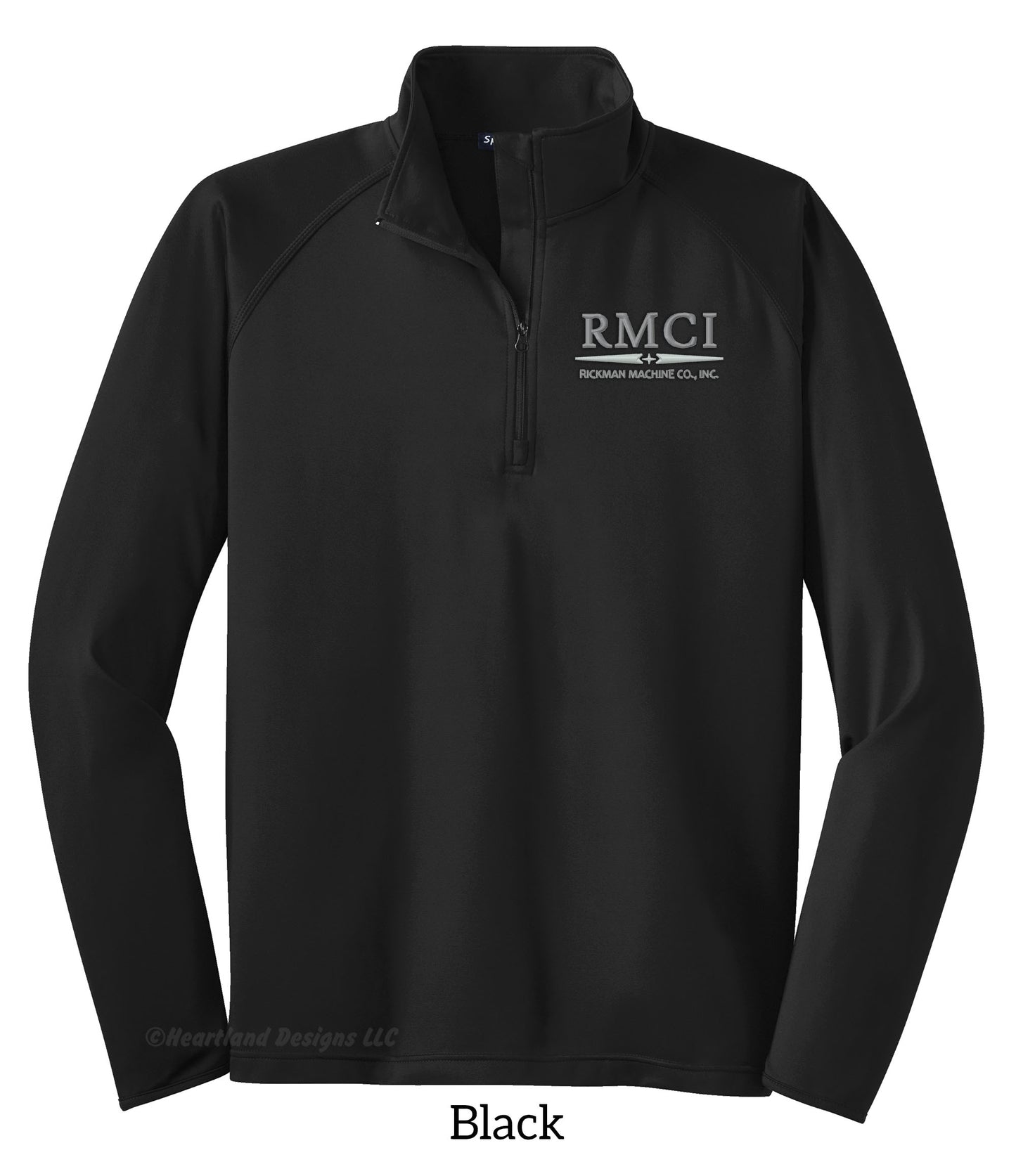 Chaqueta con cremallera de un cuarto para hombre/unisex SportWick bordada RMCI