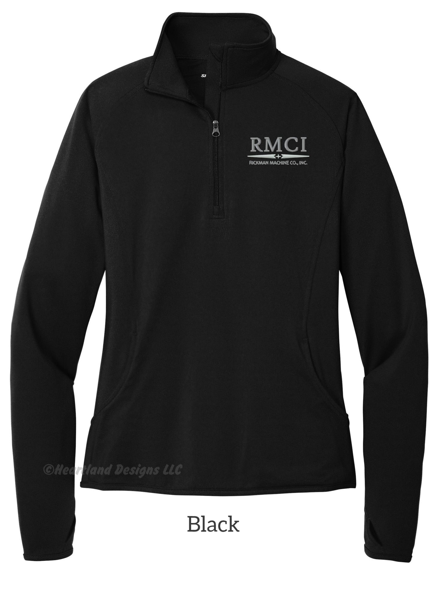 RMCI SportWick bordado con cremallera de un cuarto para mujer