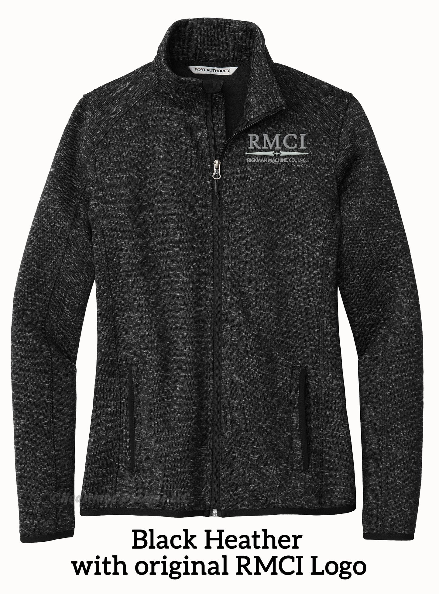 Chaqueta polar con cremallera completa y bordado para mujer de RMCI