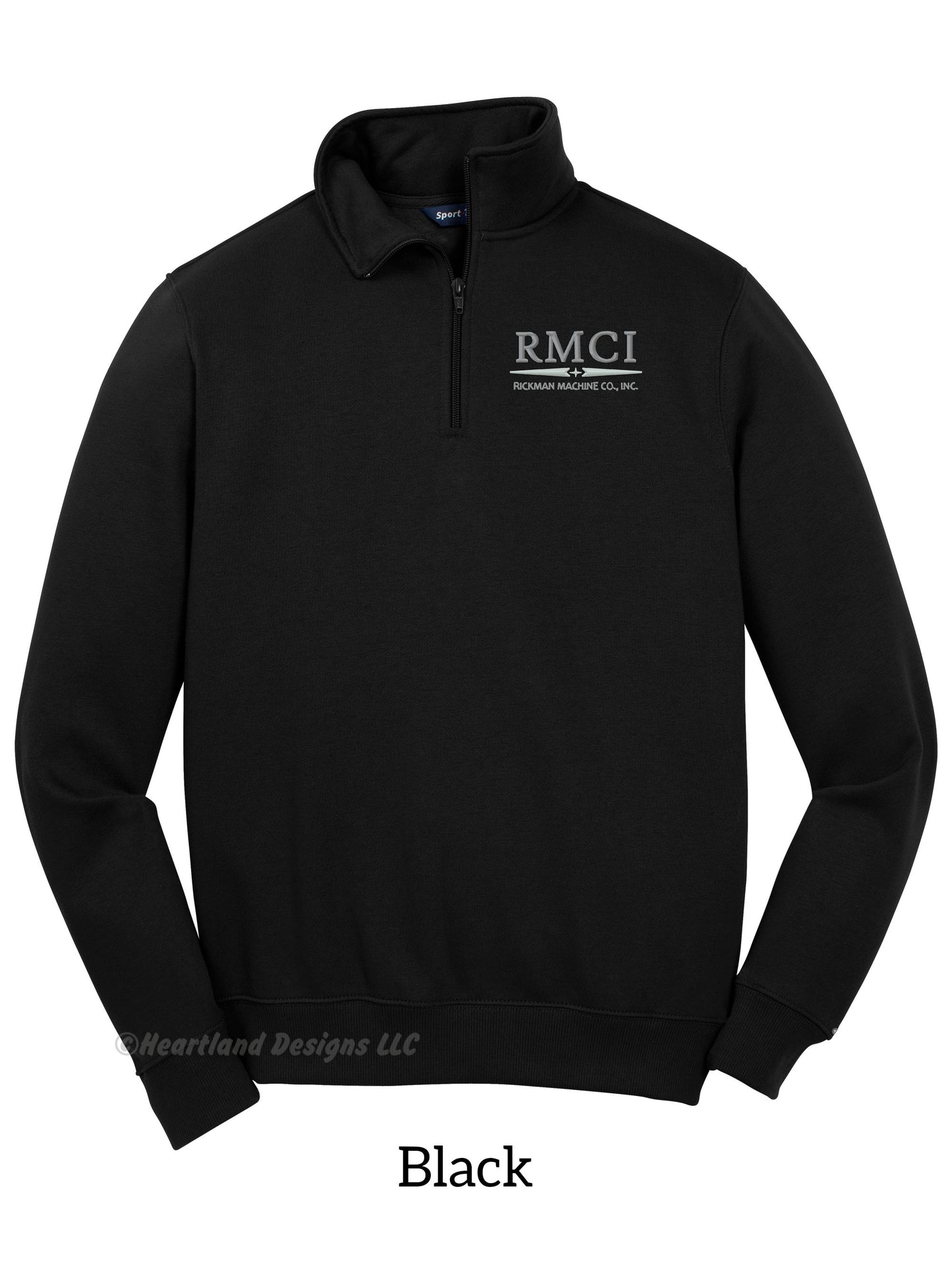 Sudadera con cremallera de un cuarto bordada para hombre/unisex de RMCI