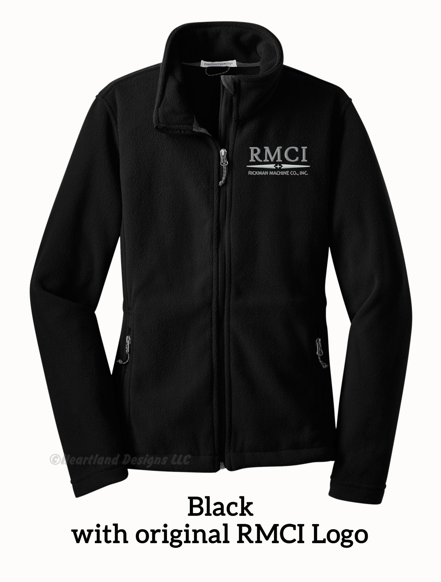 Chaqueta polar con cremallera completa y bordado para mujer de RMCI