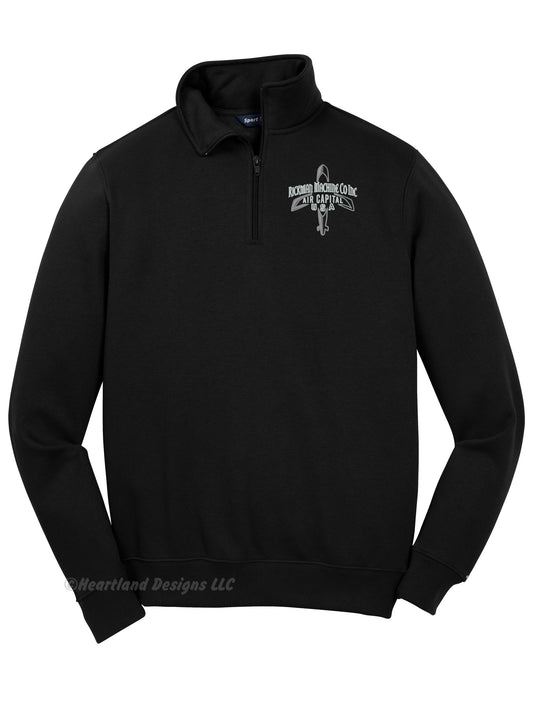 Sudadera con cremallera de un cuarto bordada para hombre/unisex de RMCI
