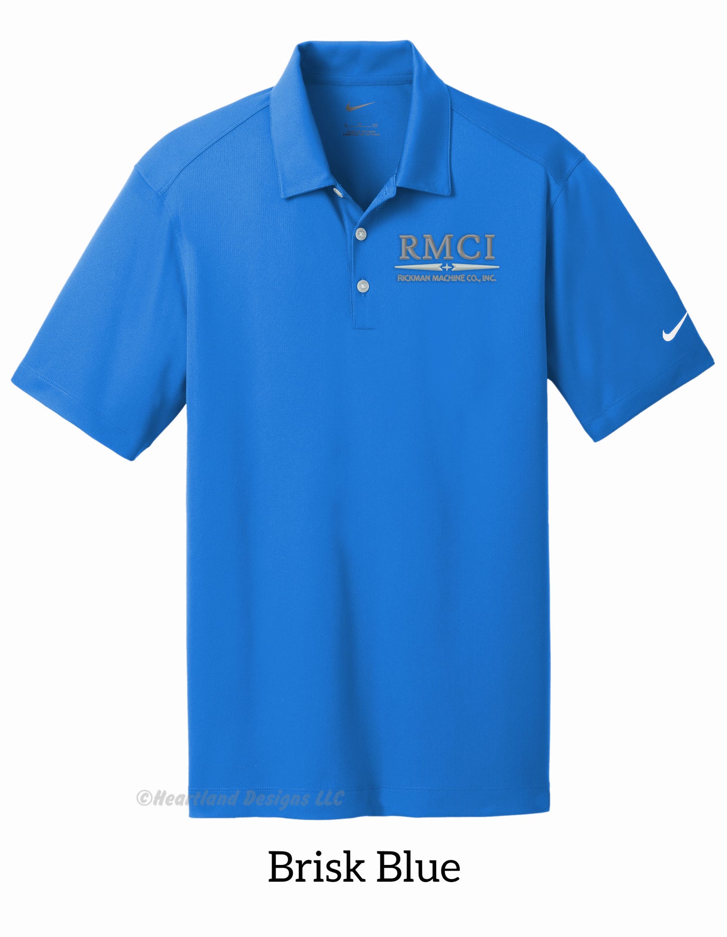 RMCI Polo de malla vertical Nike™ bordado para hombre/unisex