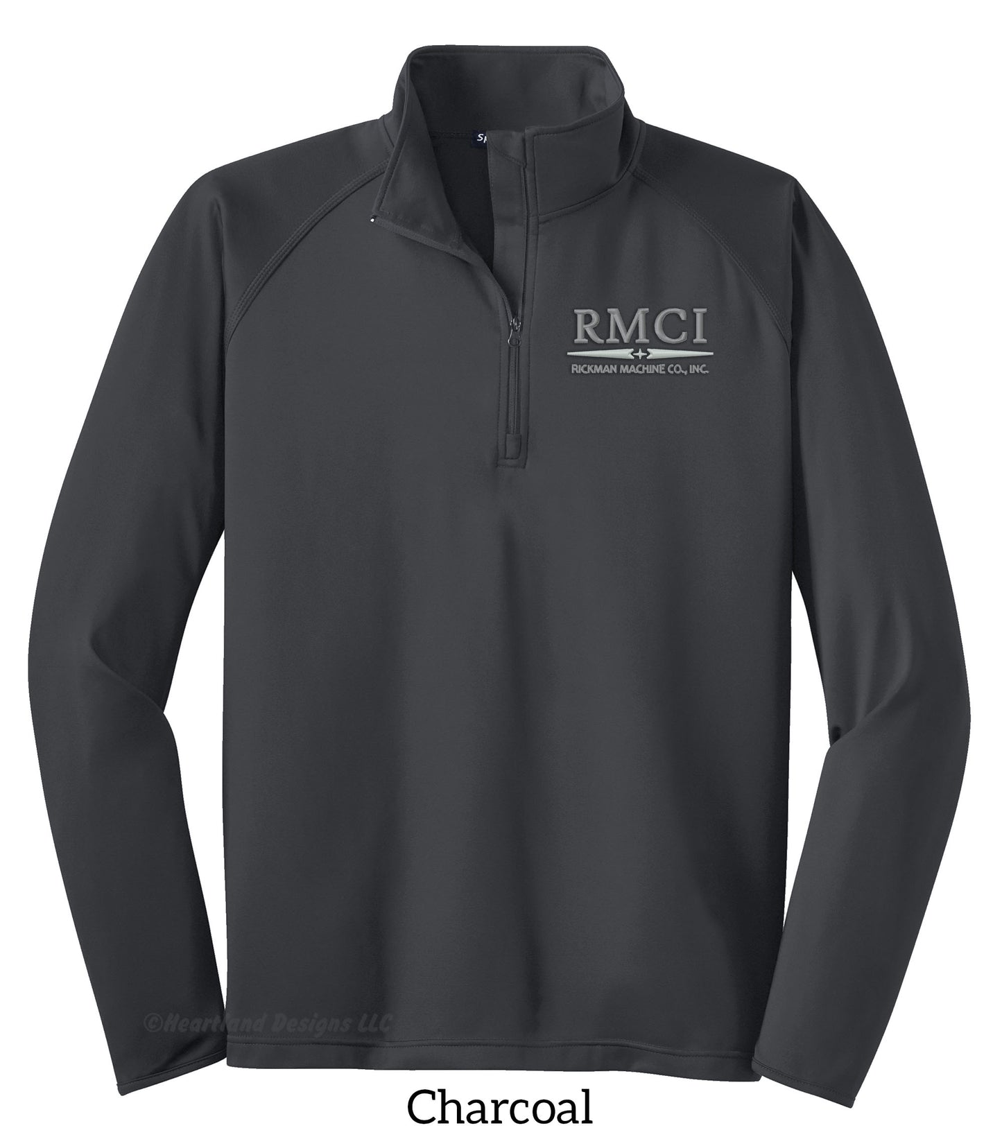 Chaqueta con cremallera de un cuarto para hombre/unisex SportWick bordada RMCI