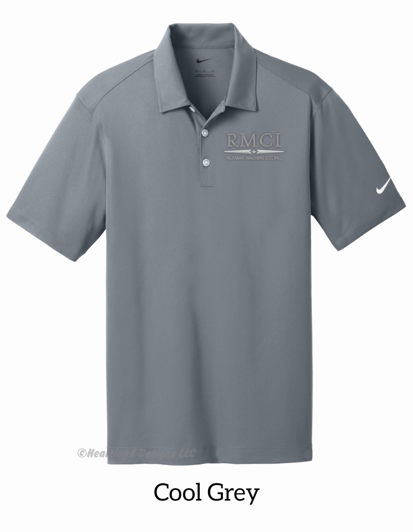RMCI Polo de malla vertical Nike™ bordado para hombre/unisex