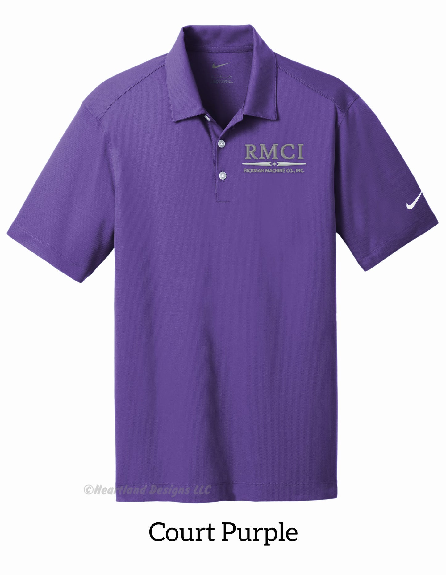 RMCI Polo de malla vertical Nike™ bordado para hombre/unisex