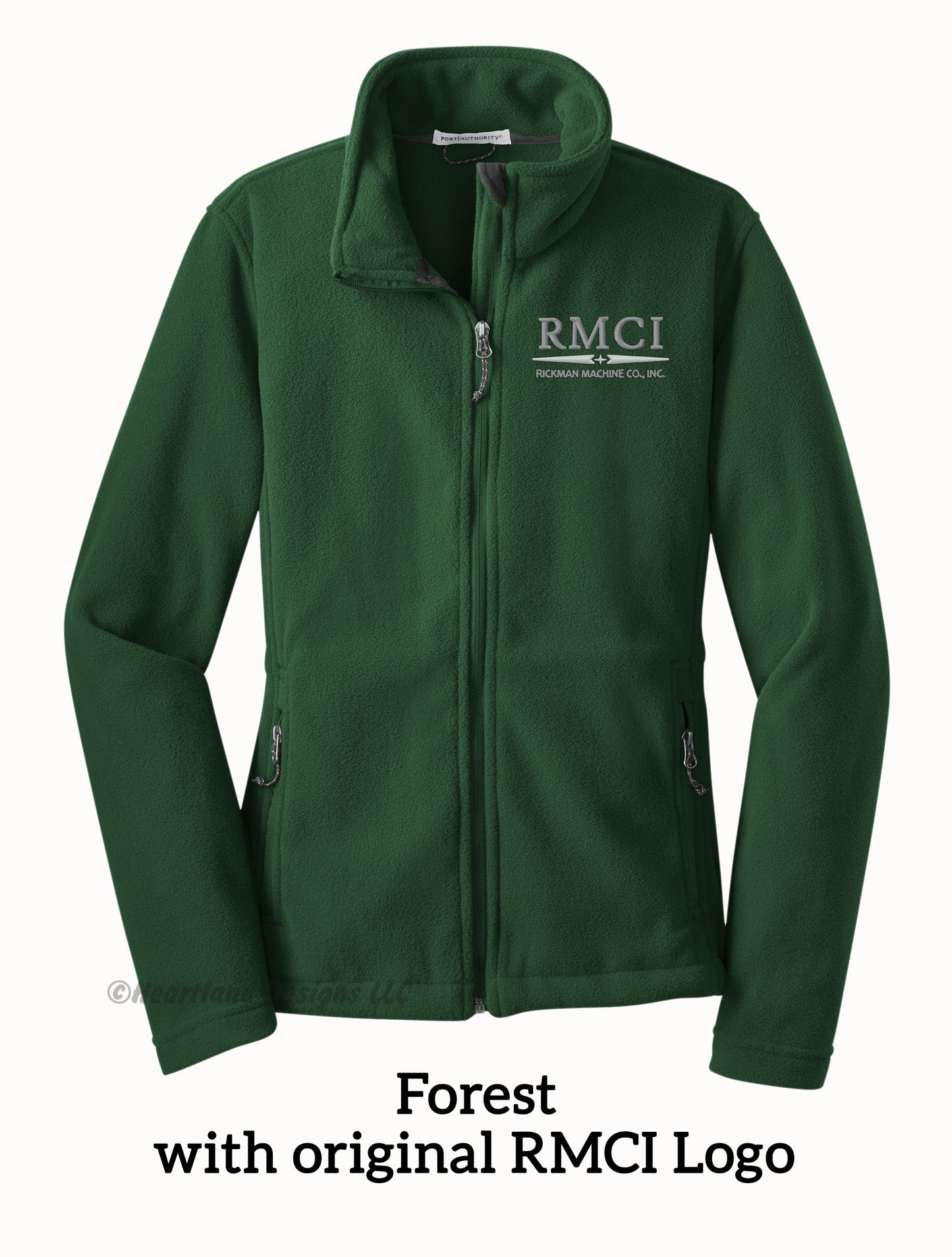 Chaqueta polar con cremallera completa y bordado para mujer de RMCI