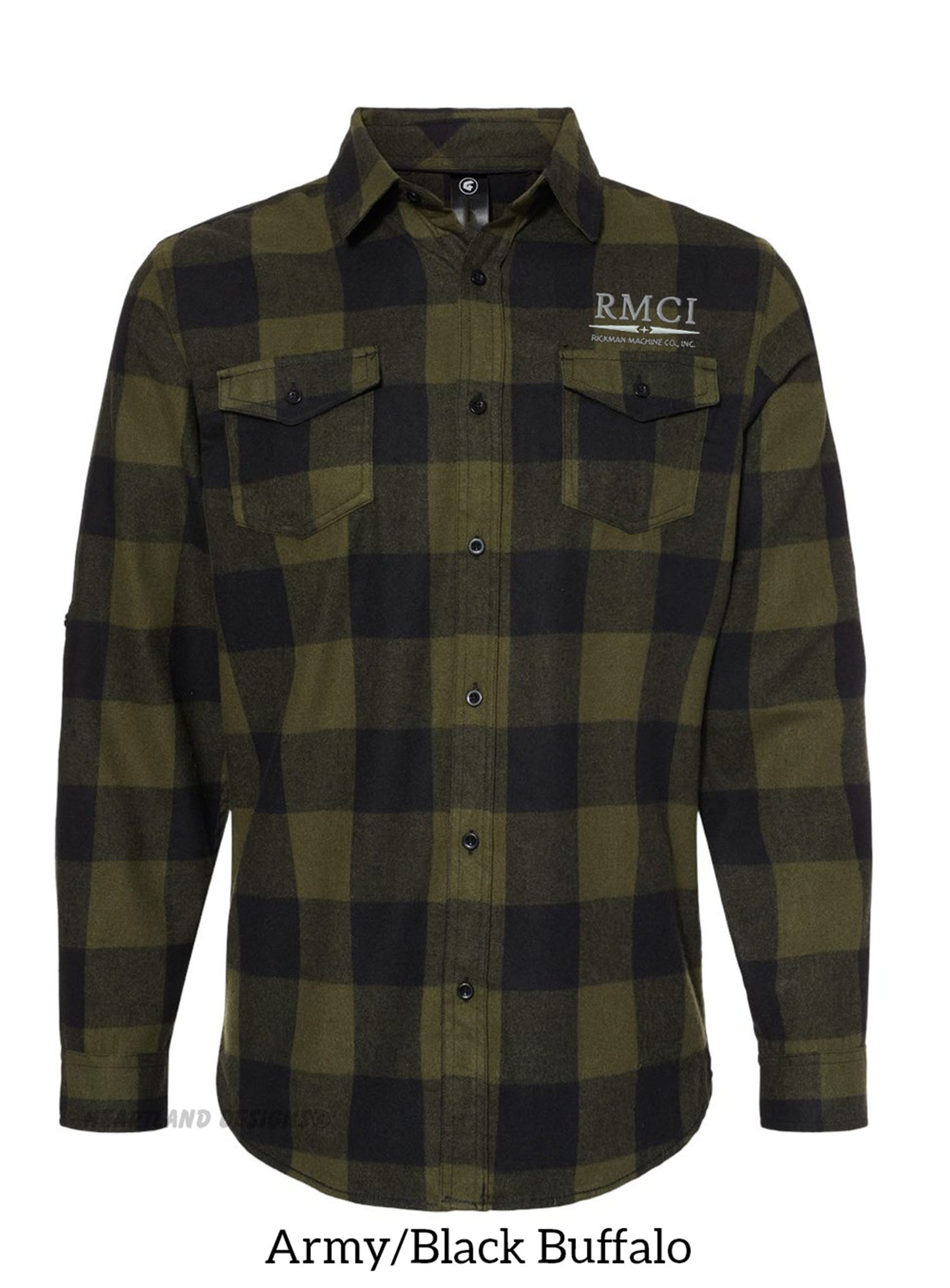 RMCI Flannel Shirt with Left Chest Embroidered Logo