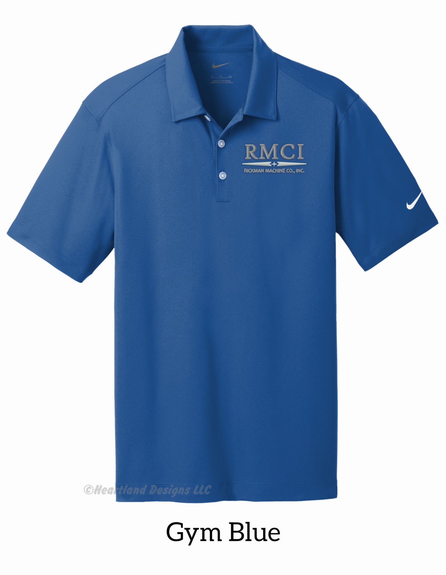 RMCI Polo de malla vertical Nike™ bordado para hombre/unisex