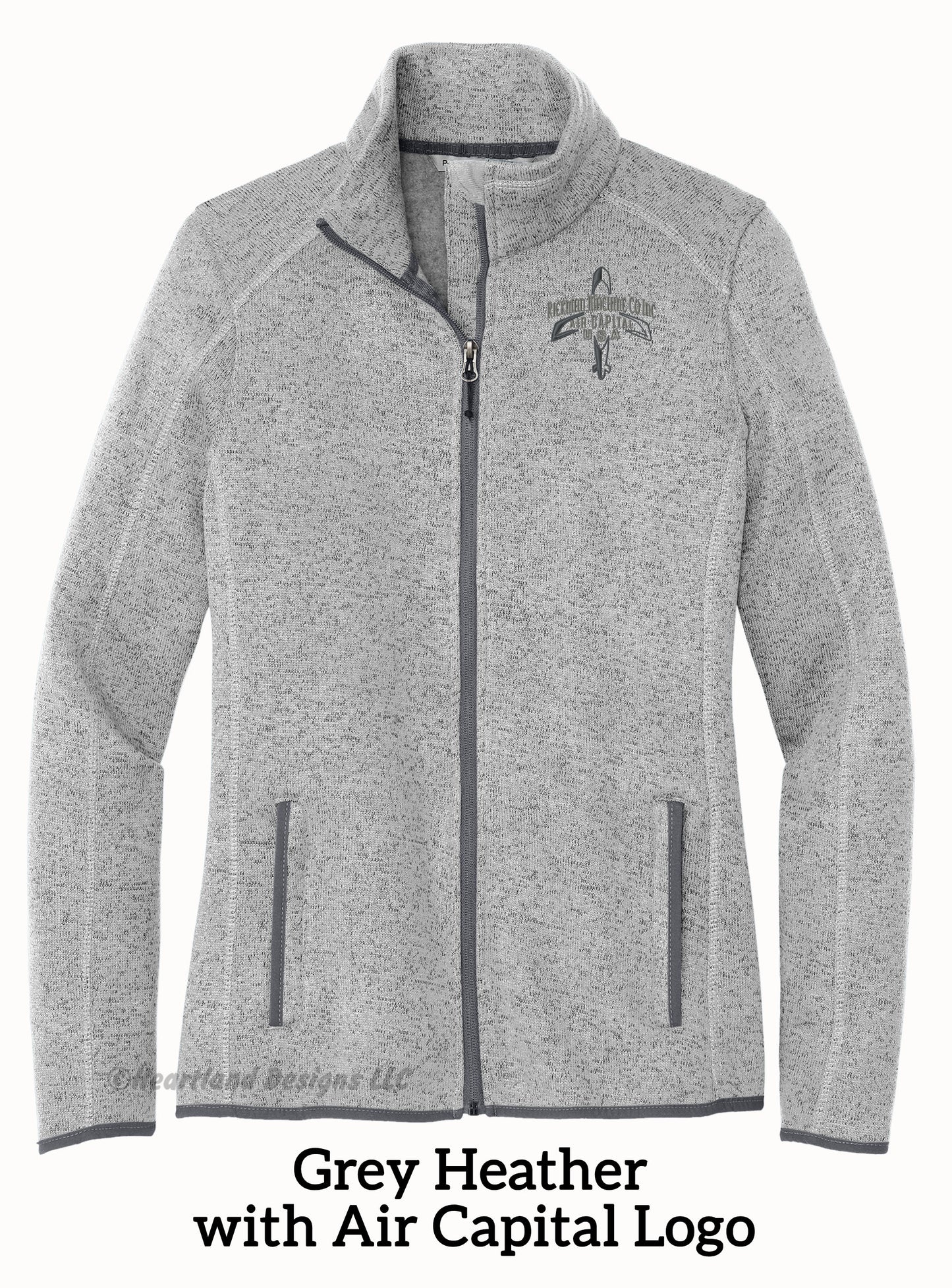 Chaqueta polar con cremallera completa y bordado para mujer de RMCI