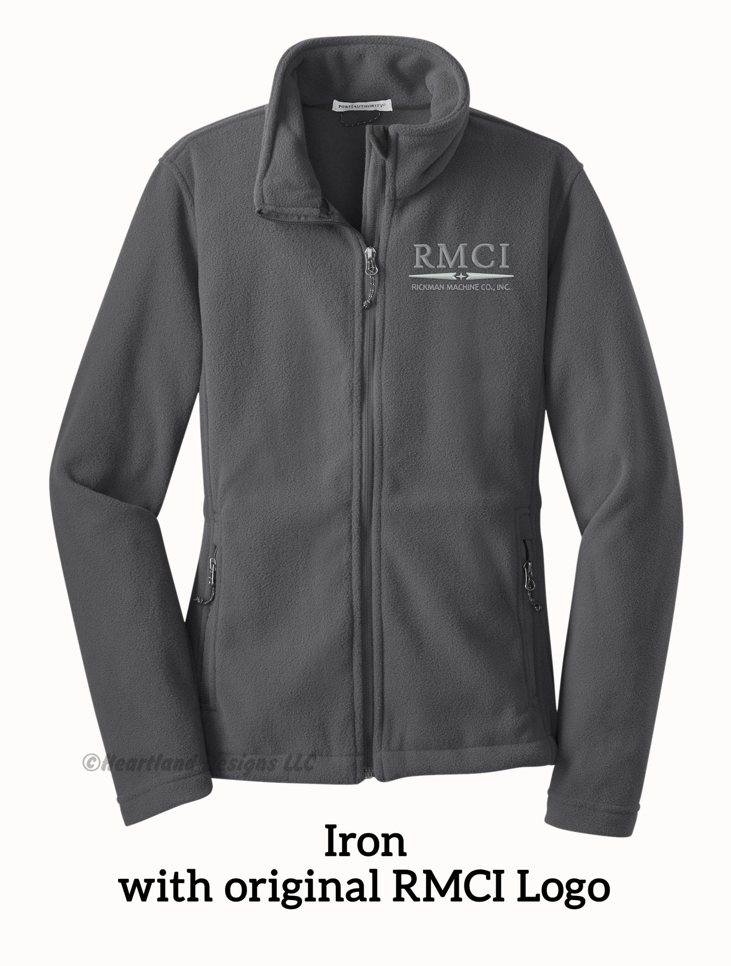 Chaqueta polar con cremallera completa y bordado para mujer de RMCI