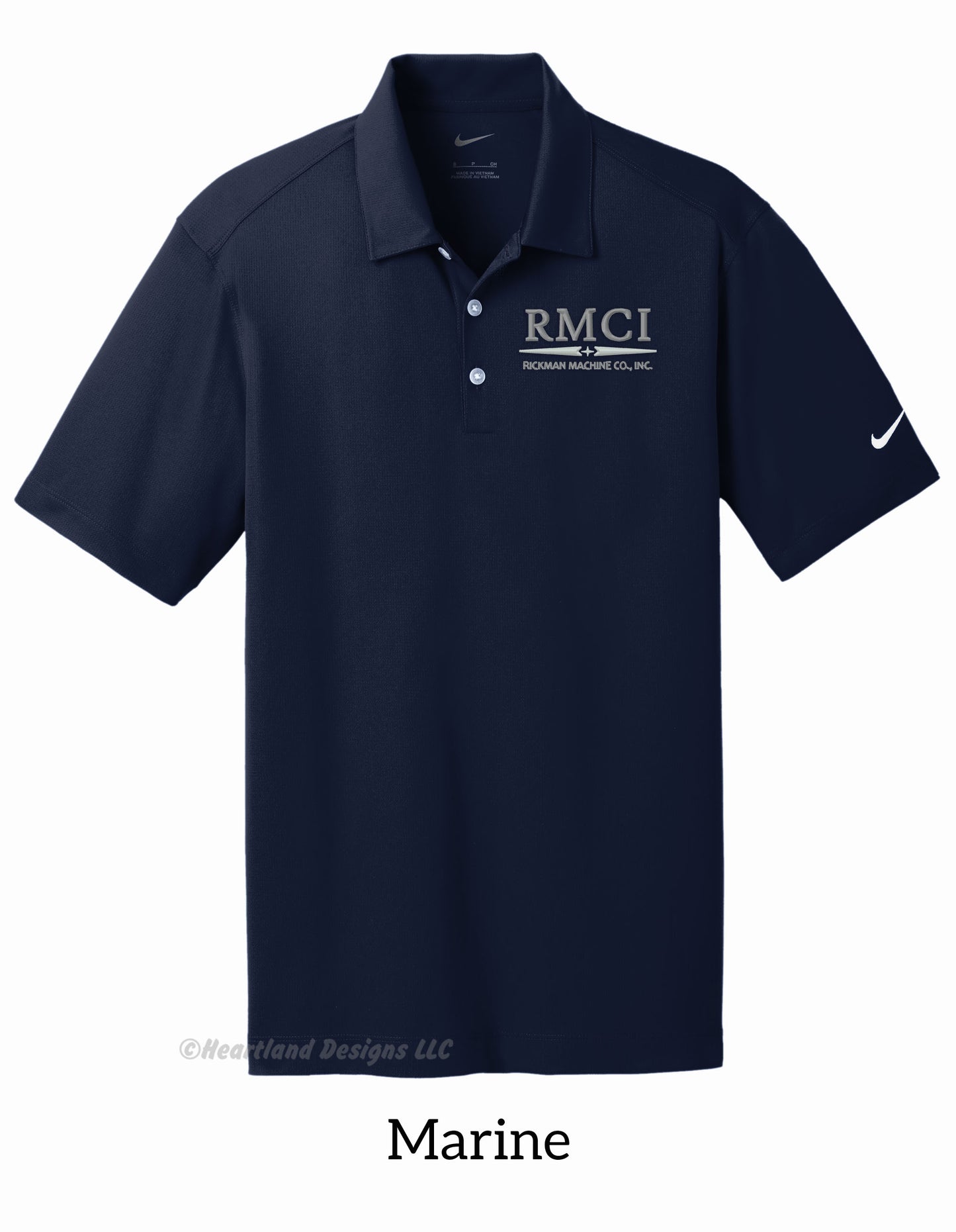RMCI Polo de malla vertical Nike™ bordado para hombre/unisex