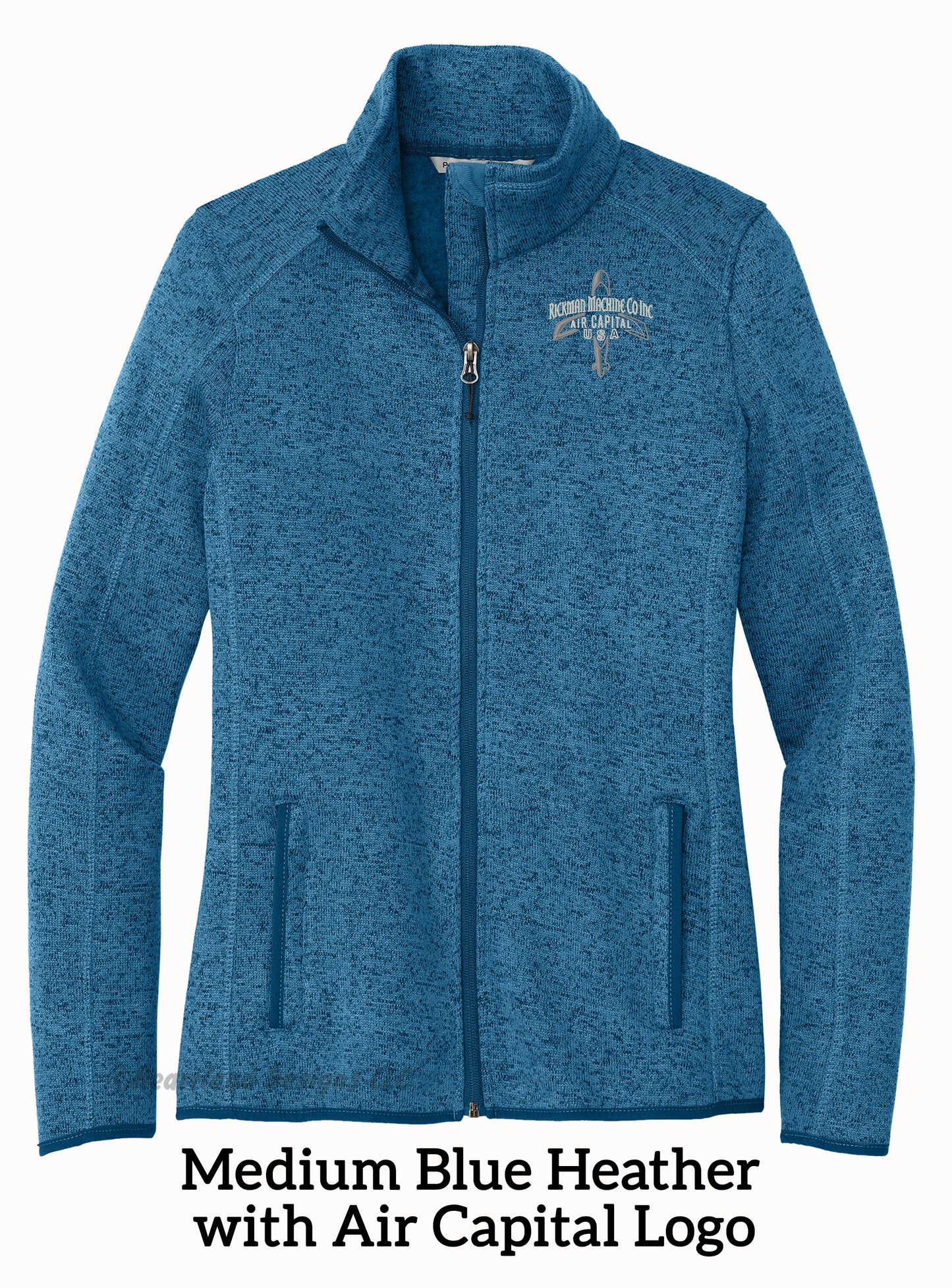Chaqueta polar con cremallera completa y bordado para mujer de RMCI