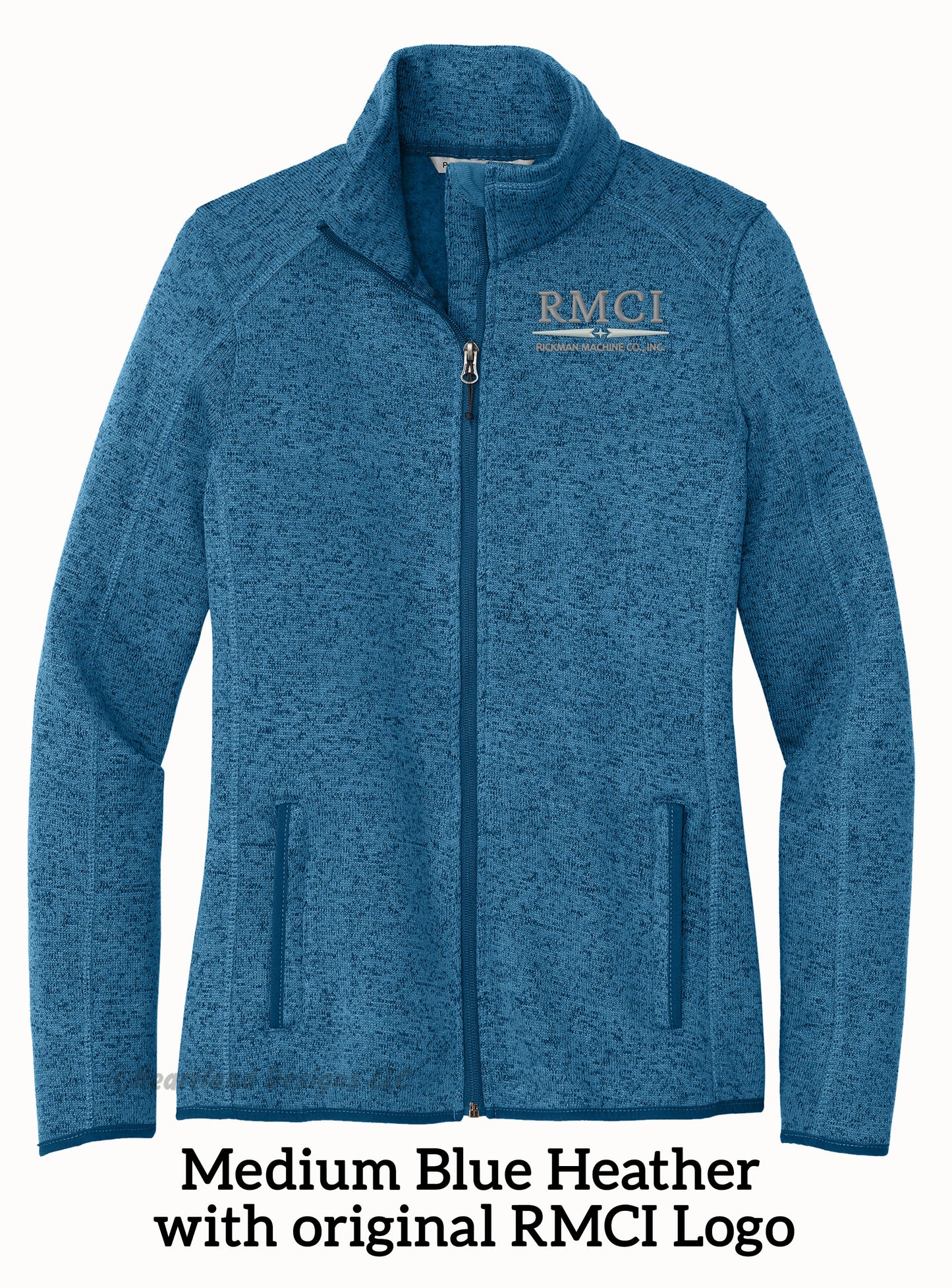 Chaqueta polar con cremallera completa y bordado para mujer de RMCI