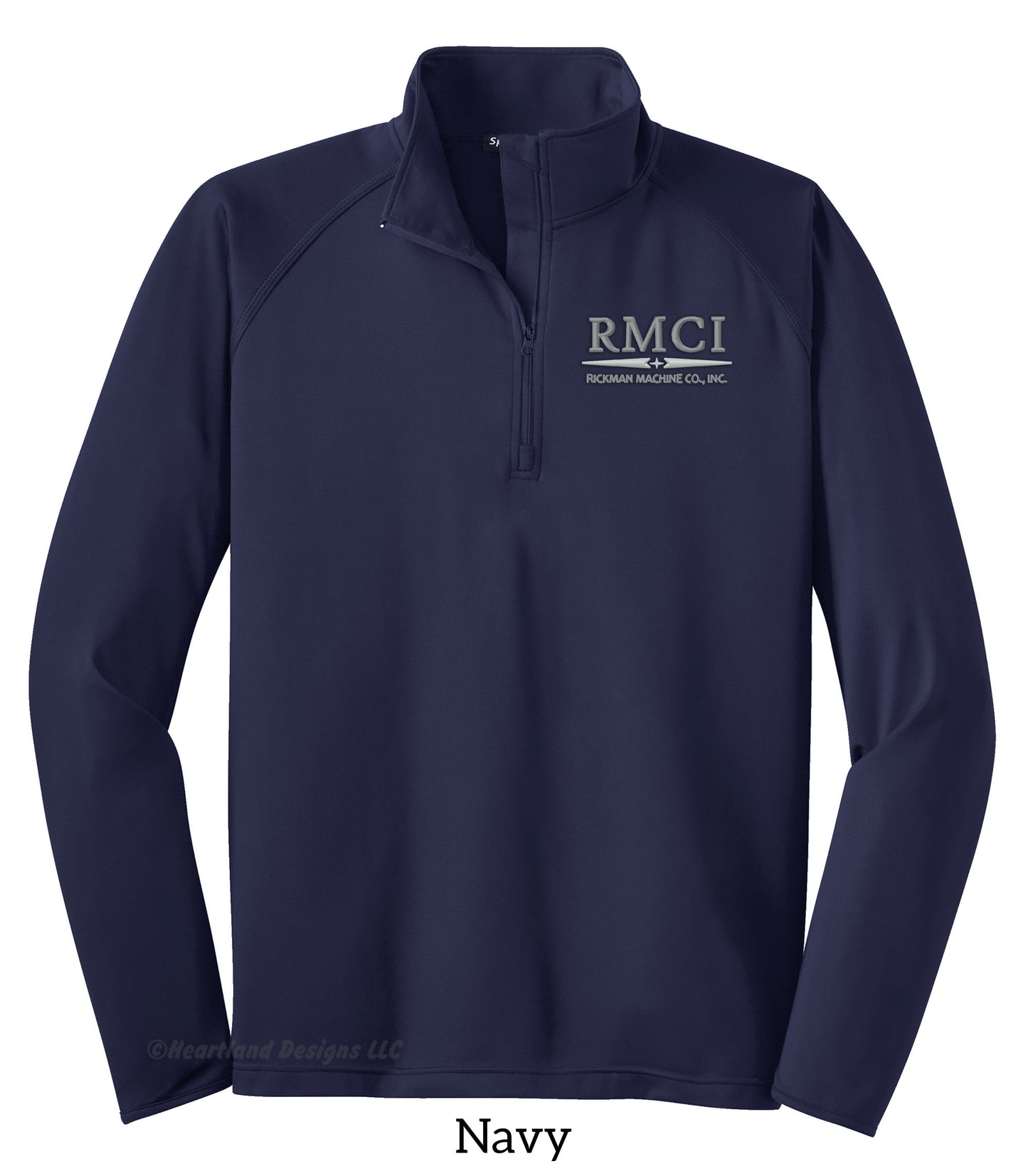 Chaqueta con cremallera de un cuarto para hombre/unisex SportWick bordada RMCI