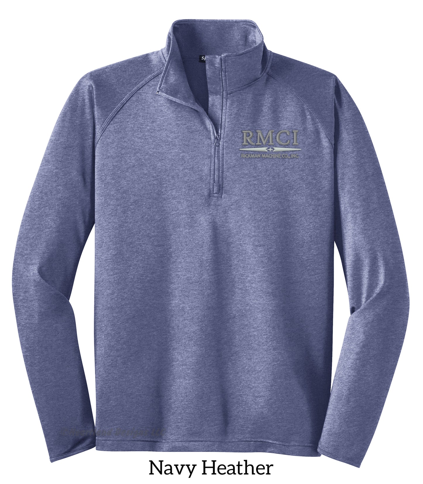 Chaqueta con cremallera de un cuarto para hombre/unisex SportWick bordada RMCI