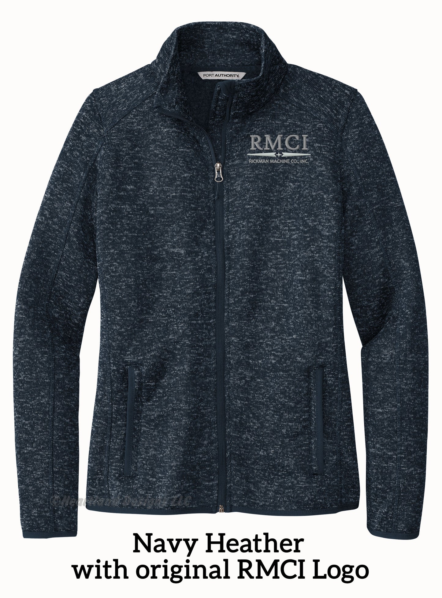 Chaqueta polar con cremallera completa y bordado para mujer de RMCI