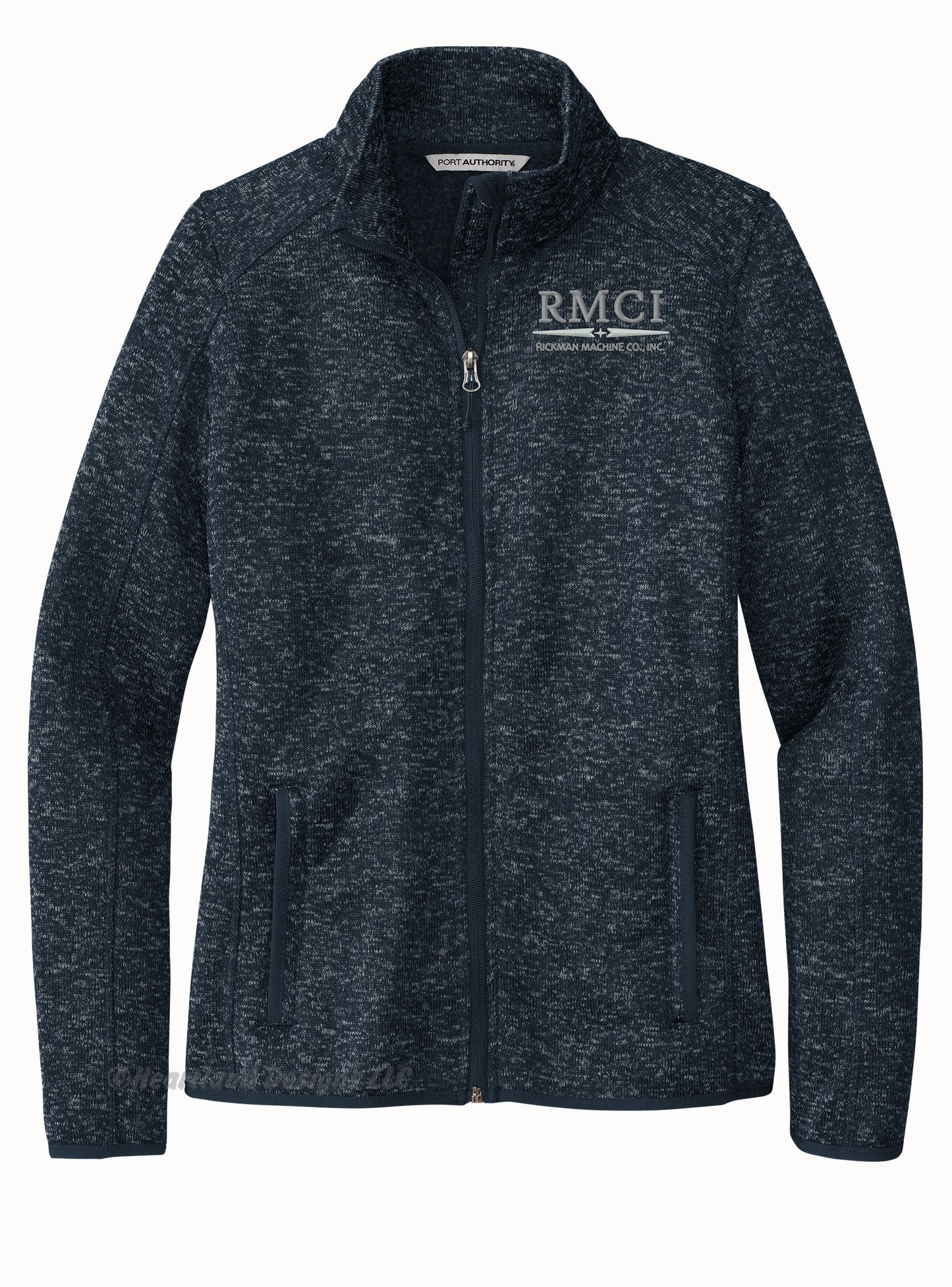 Chaqueta polar con cremallera completa y bordado para mujer de RMCI