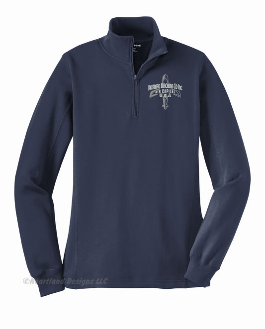 Sudadera con cremallera de un cuarto bordada para mujer de RMCI