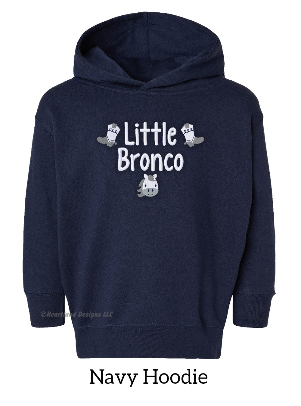 #2430 Little Broncos Toddler and Child Pullover Hoodie
