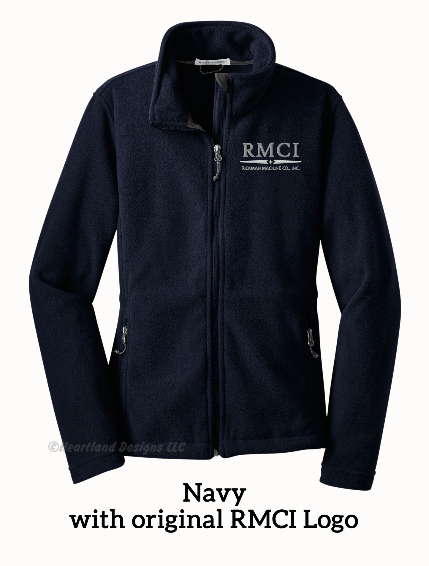 Chaqueta polar con cremallera completa y bordado para mujer de RMCI