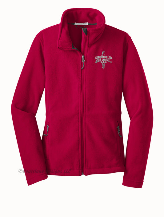 Chaqueta polar con cremallera completa y bordado para mujer de RMCI