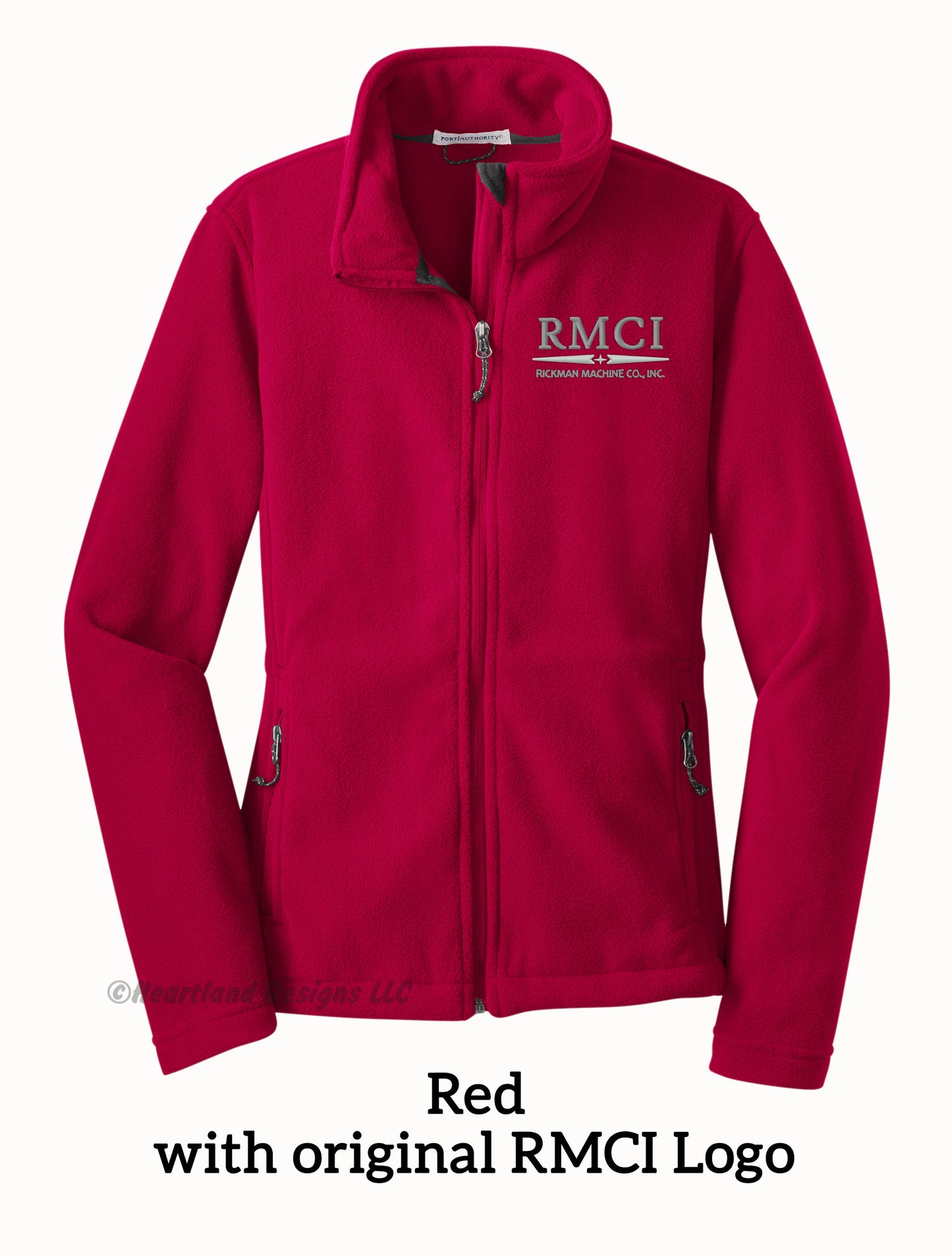 Chaqueta polar con cremallera completa y bordado para mujer de RMCI
