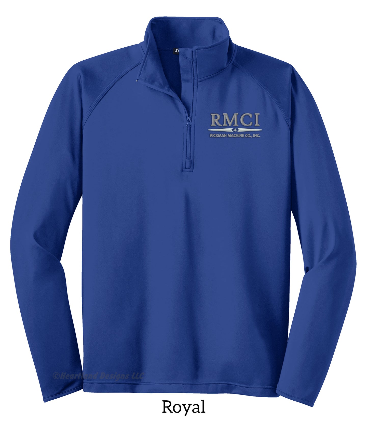 Chaqueta con cremallera de un cuarto para hombre/unisex SportWick bordada RMCI