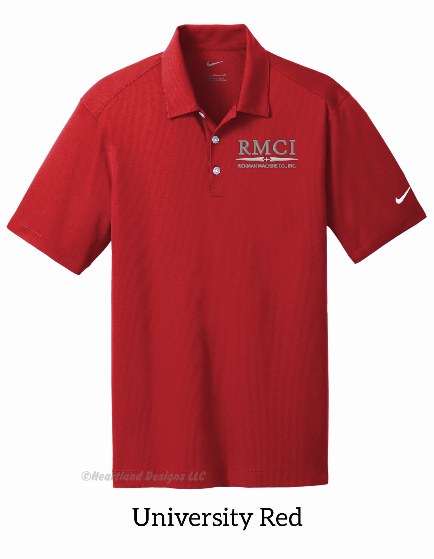 RMCI Polo de malla vertical Nike™ bordado para hombre/unisex