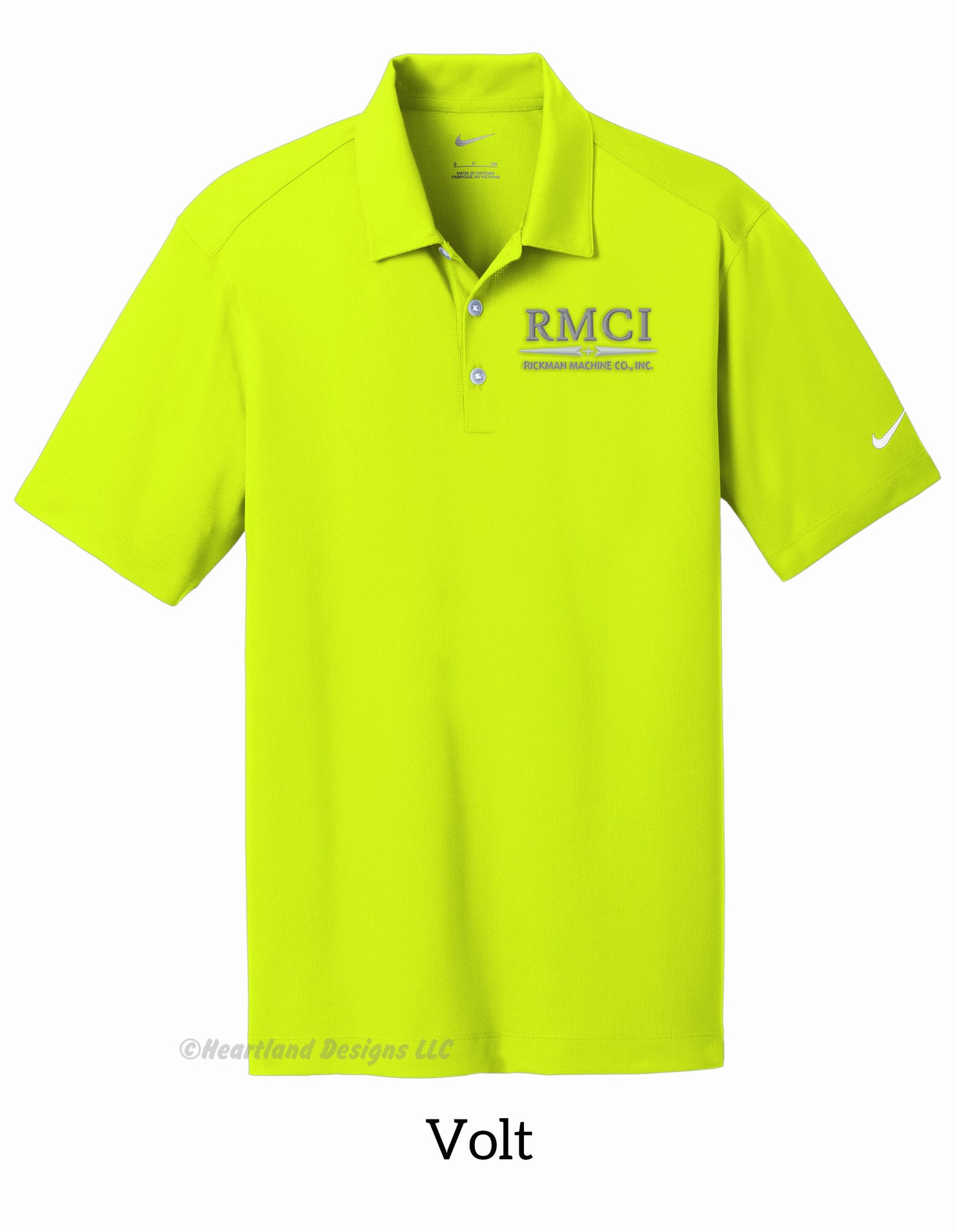 RMCI Polo de malla vertical Nike™ bordado para hombre/unisex