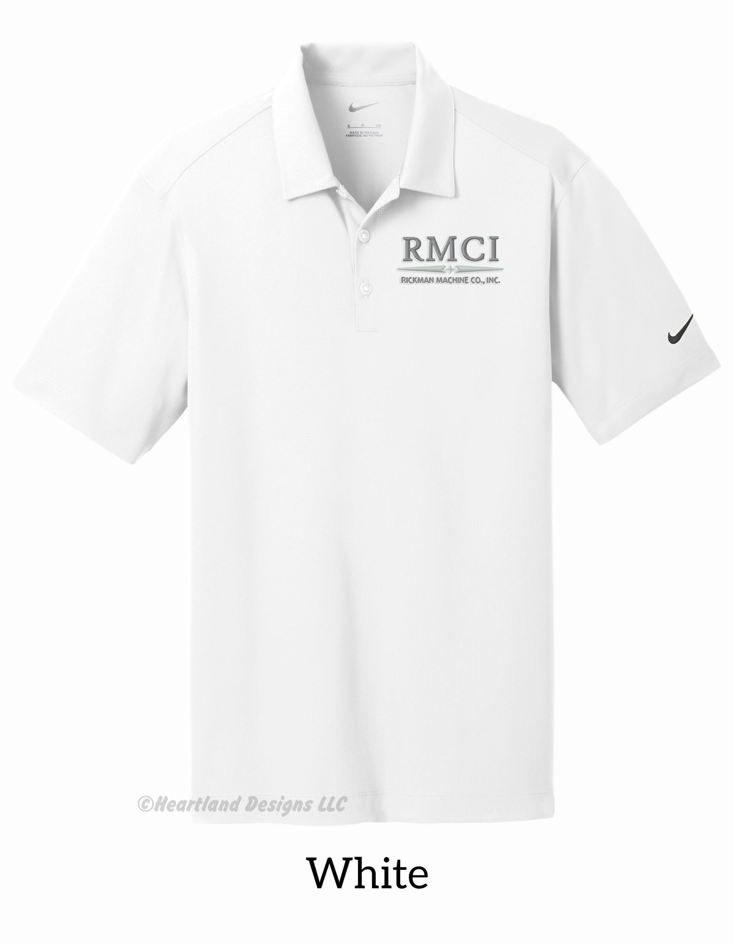 RMCI Polo de malla vertical Nike™ bordado para hombre/unisex