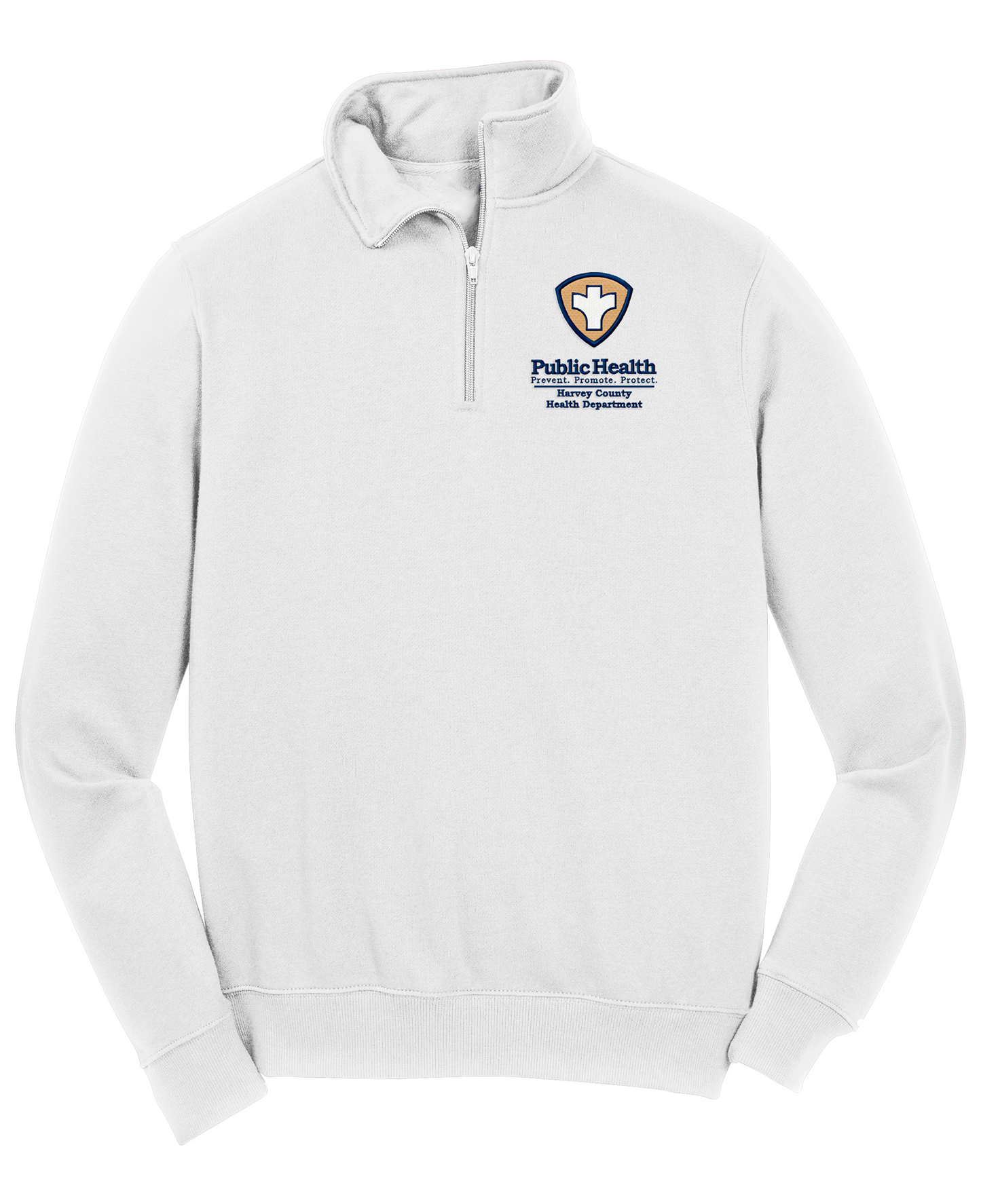 Men's/Unisex 1/4-Zip Sweatshirt with Embroidered Left Chest Logo