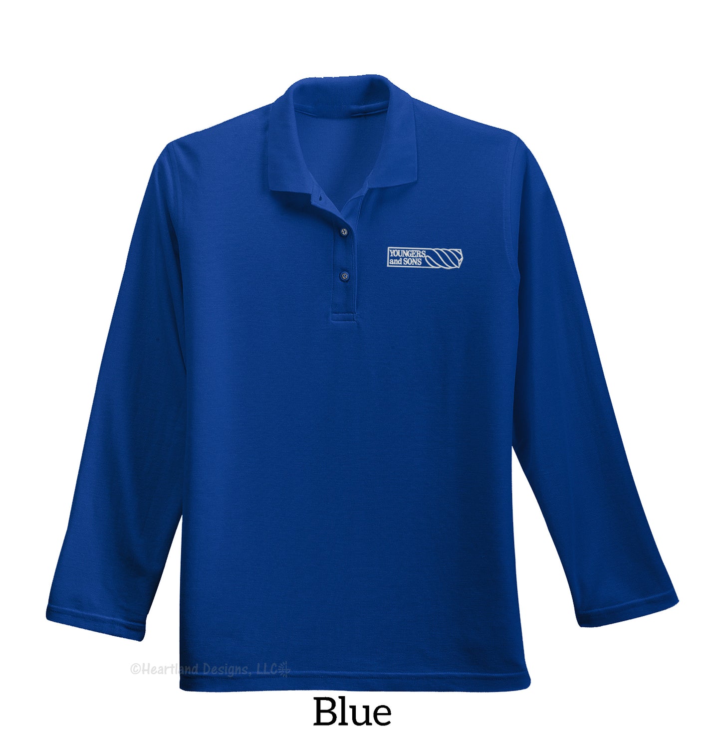 Women's Long Sleeve Polo with Embroidered Logo