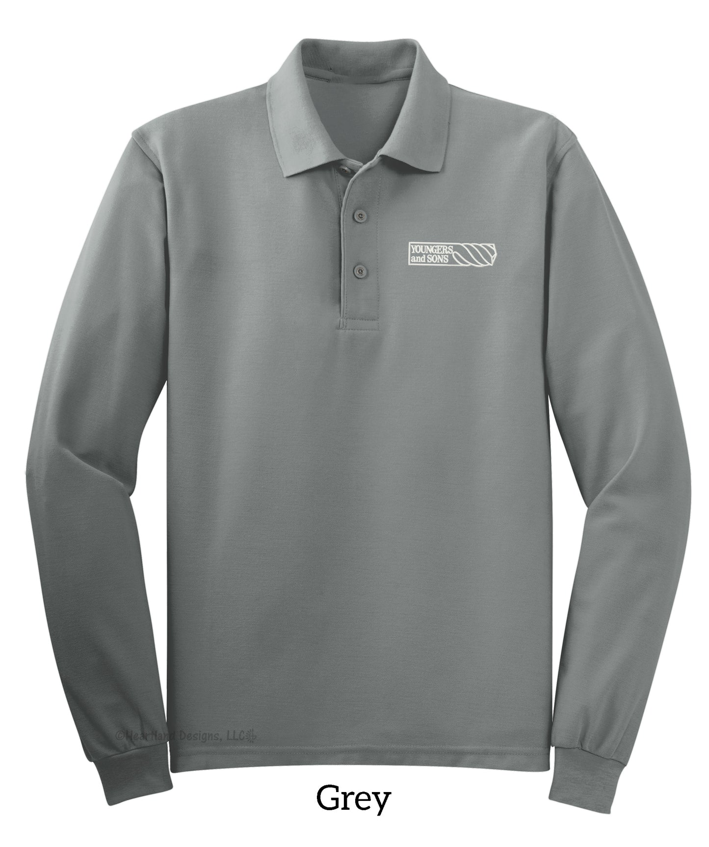 Men's Long Sleeve Polo with Embroidered Logo