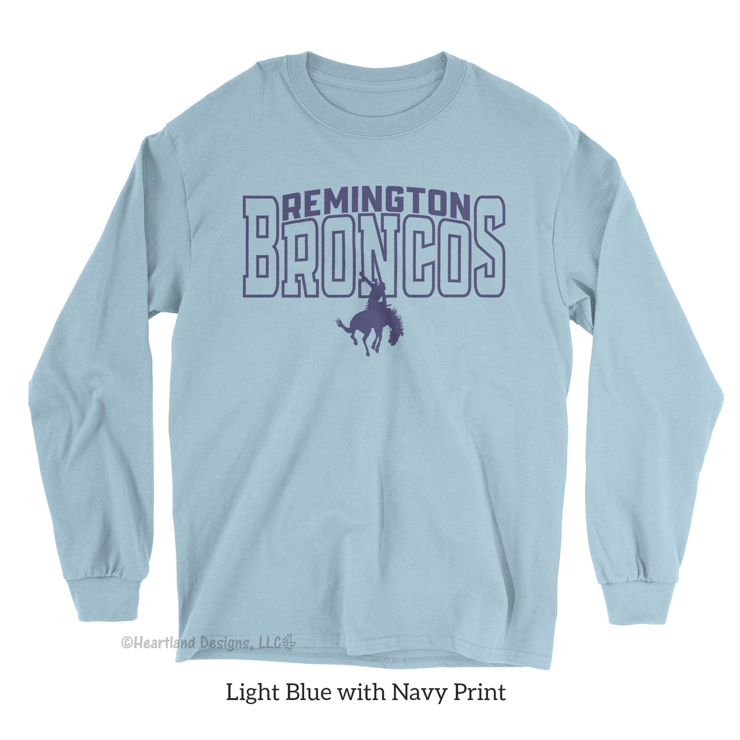 Camiseta de manga larga Remington Broncos n.° 2111