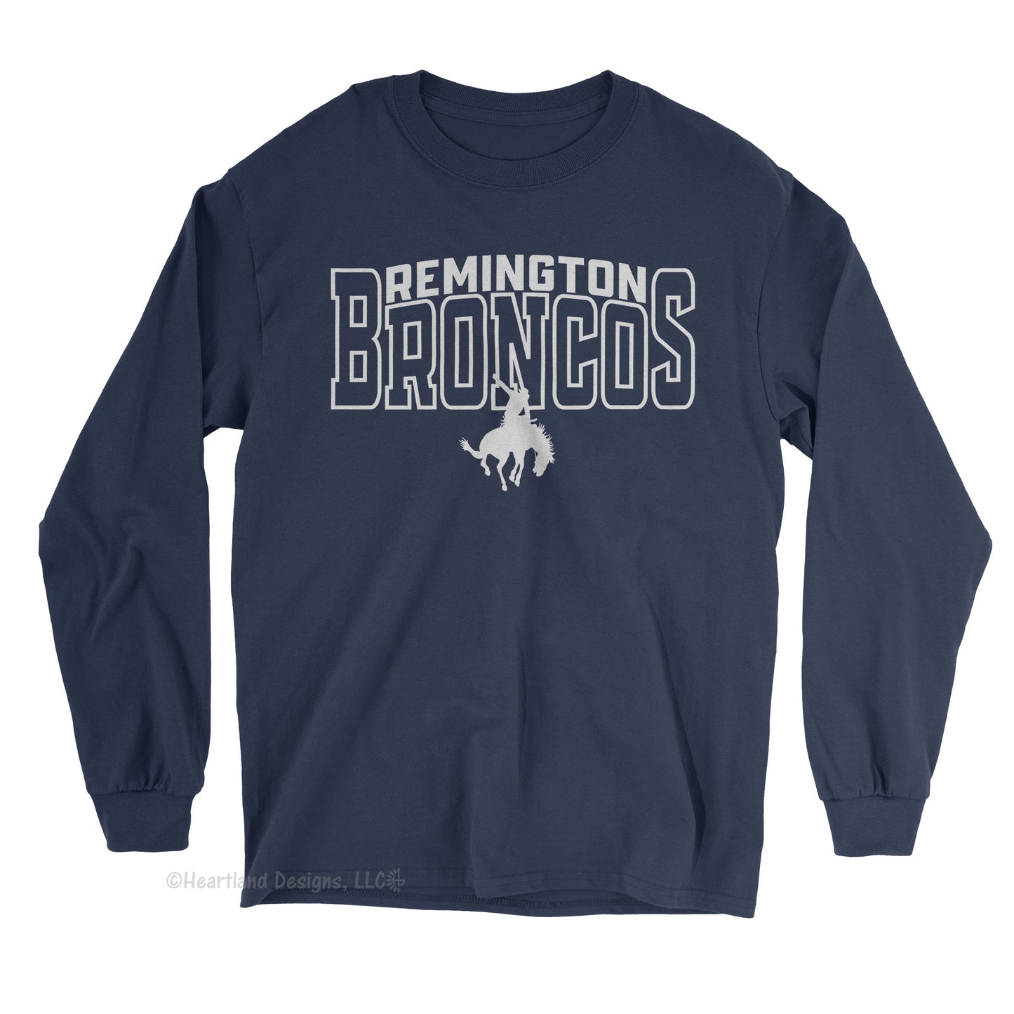 Camiseta de manga larga Remington Broncos n.° 2111