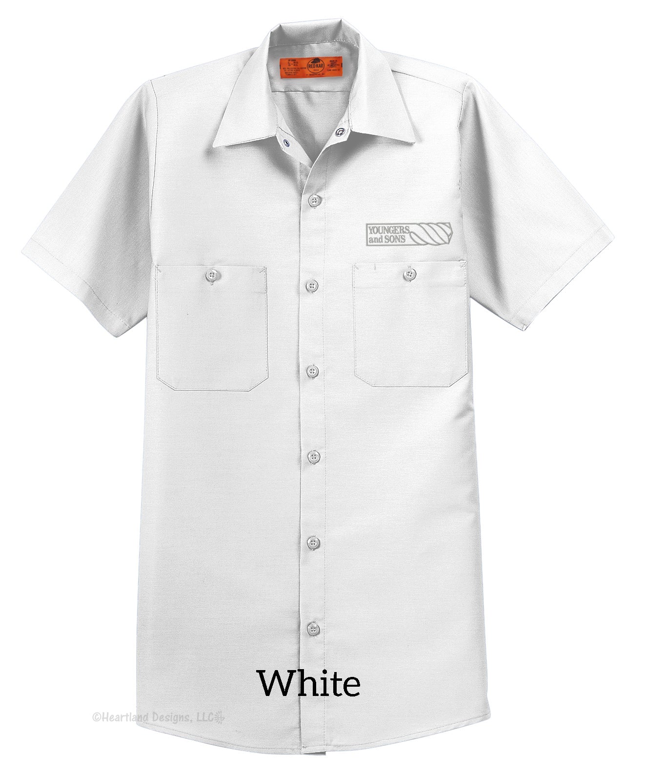 Red Kap® Short Sleeve Industrial Work Shirt with Embroidered Logo