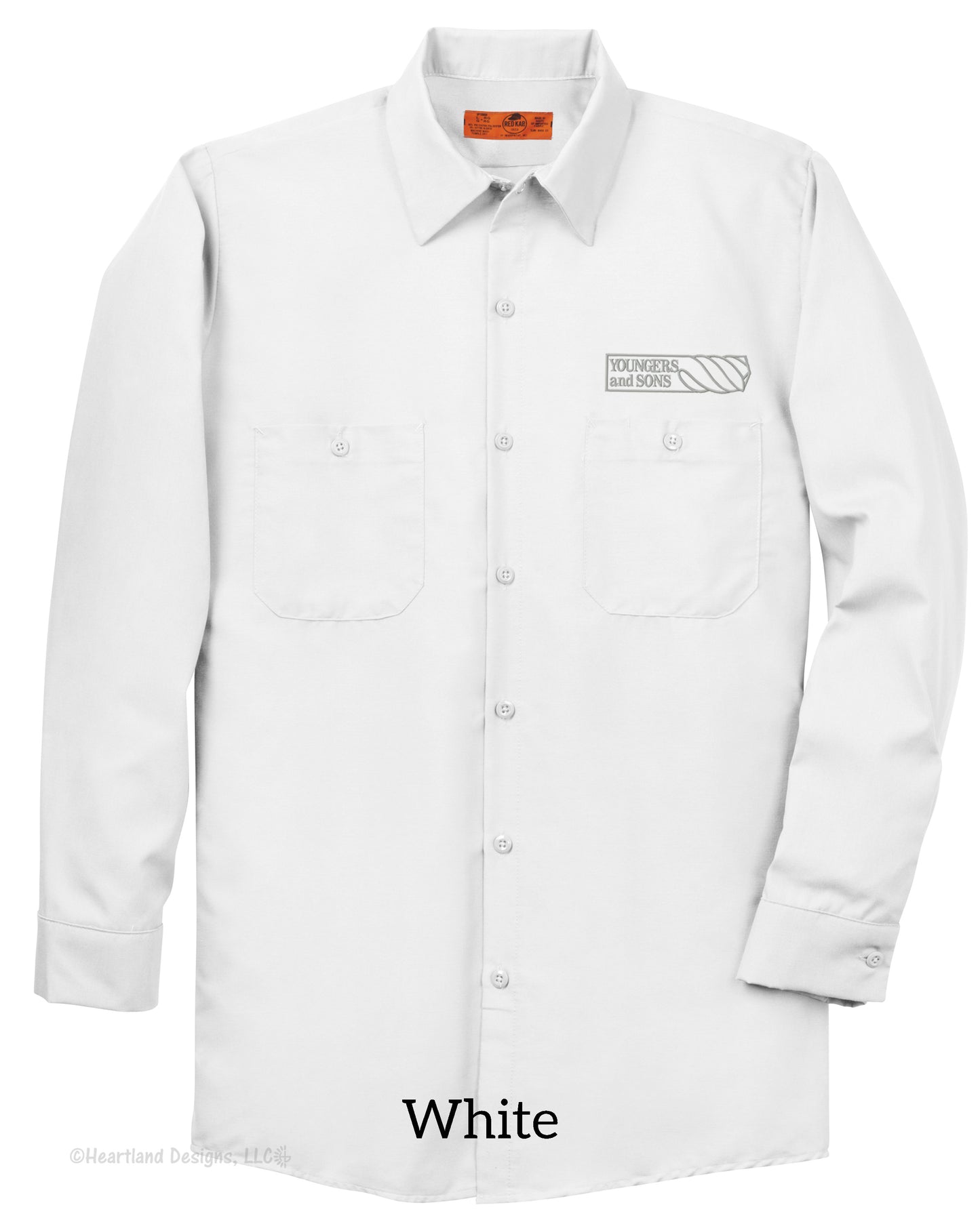 Red Kap® Long Sleeve Industrial Work Shirt with Embroidered Logo