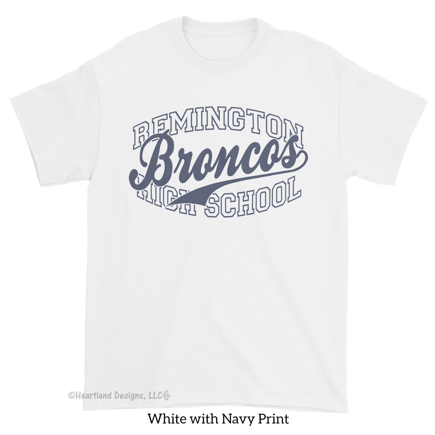 #1812 Broncos Swoosh Script Tee