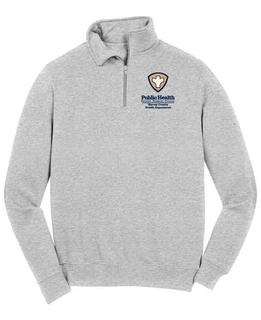 Men's/Unisex 1/4-Zip Sweatshirt with Embroidered Left Chest Logo