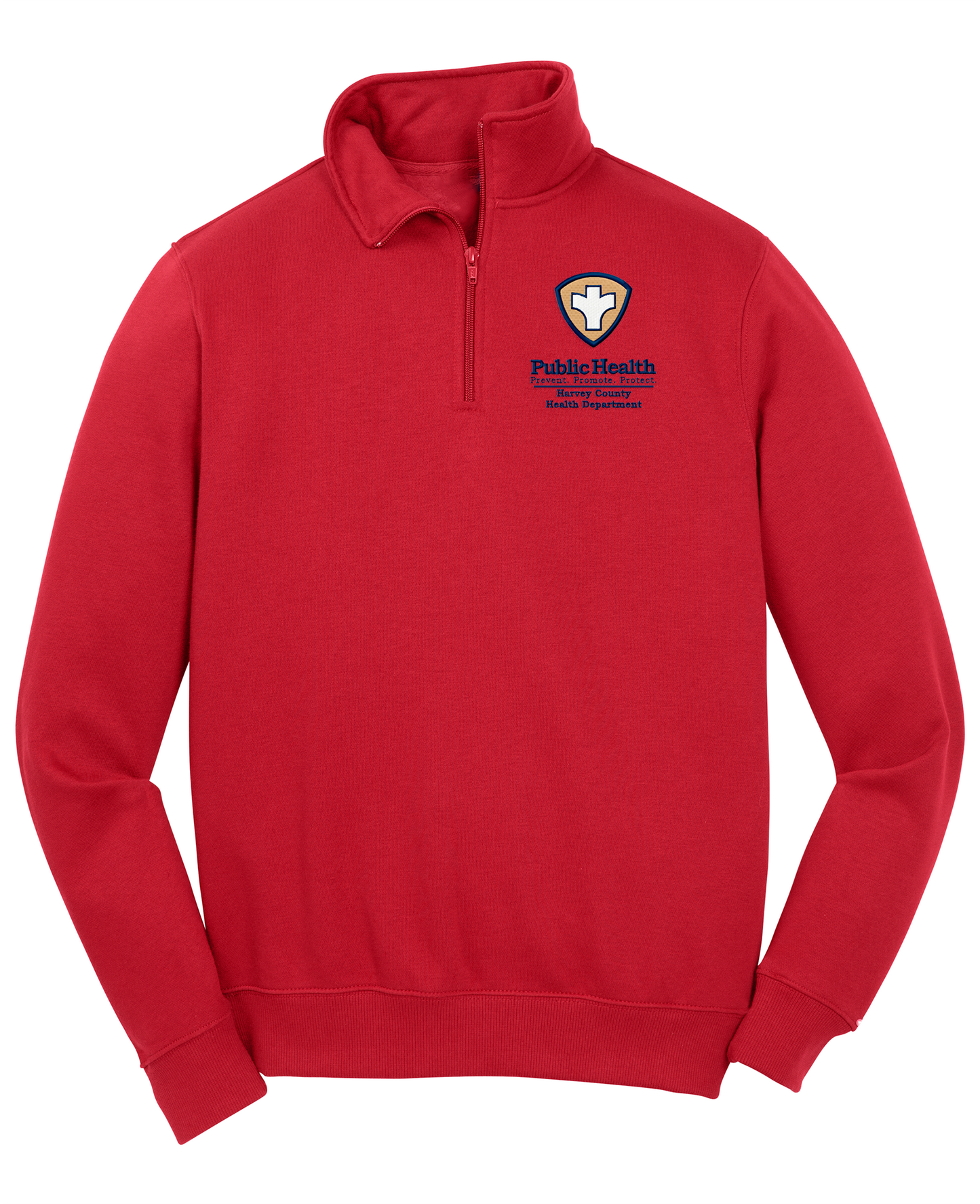 Men's/Unisex 1/4-Zip Sweatshirt with Embroidered Left Chest Logo