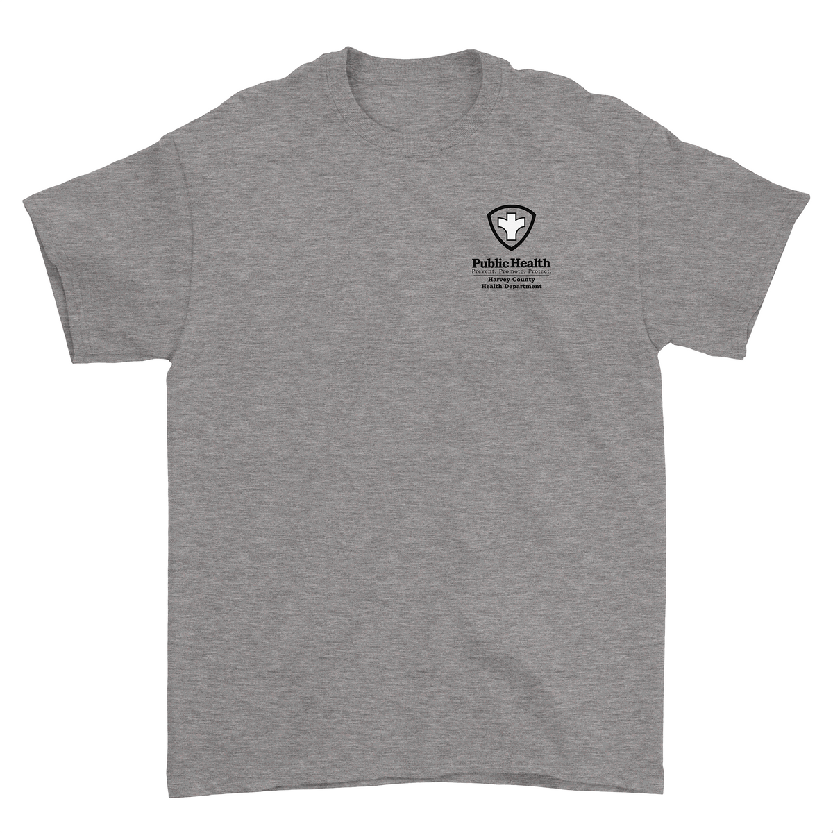 Poly/Cotton Blend Short Sleeve Tee with Printed Left Chest Logo