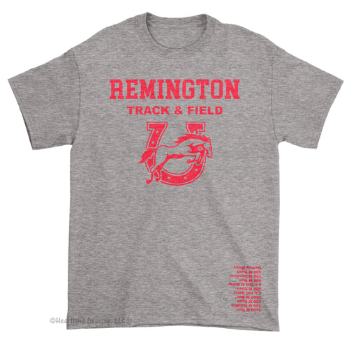 RMS Track & Field TEAM TEE with Athlete's Name on Back