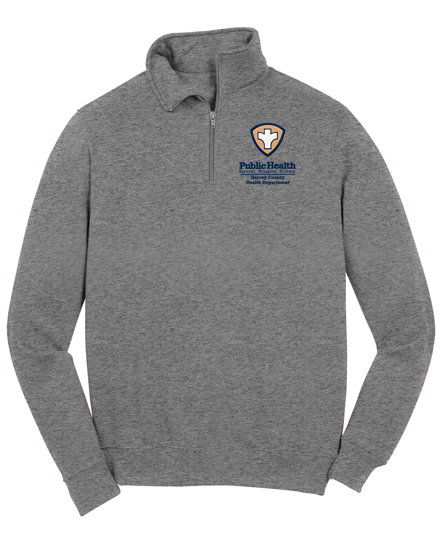 Men's/Unisex 1/4-Zip Sweatshirt with Embroidered Left Chest Logo