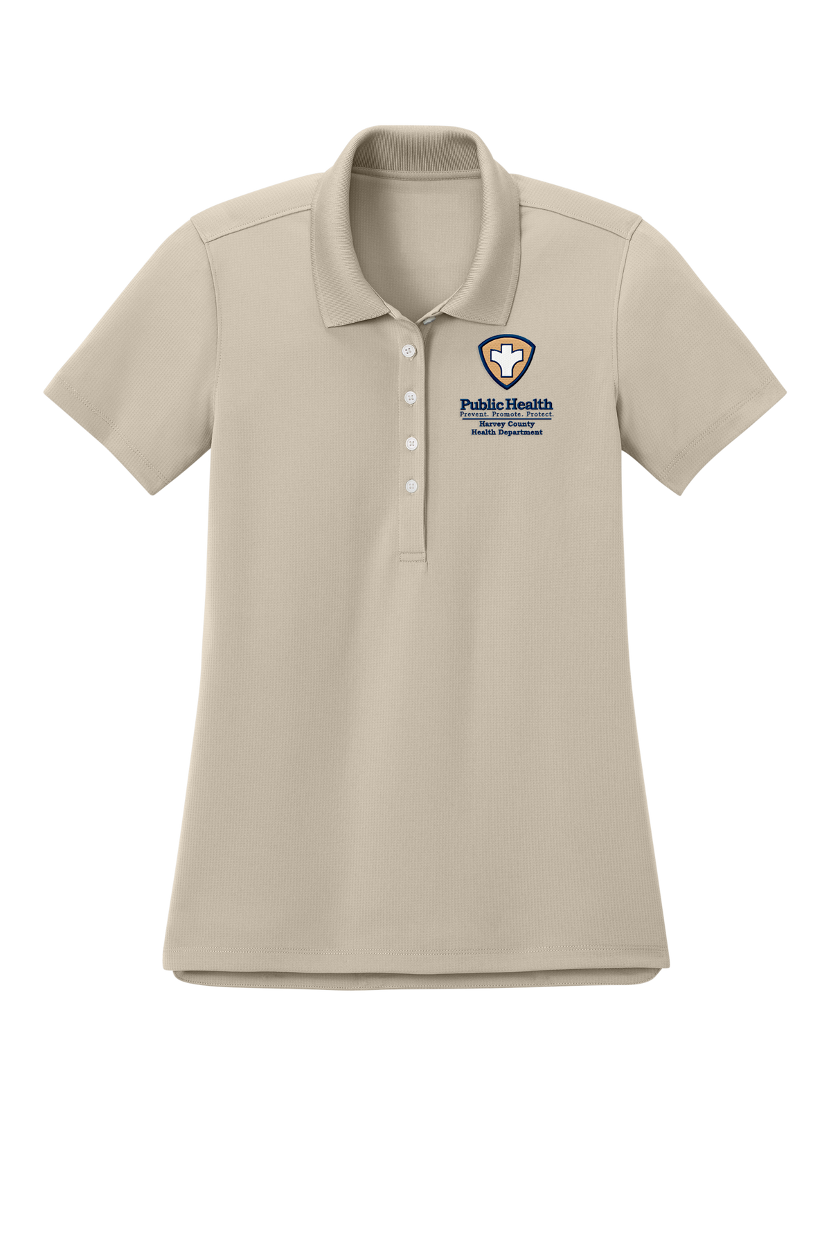 Women's Grid Polo with Embroidered Left Chest Logo