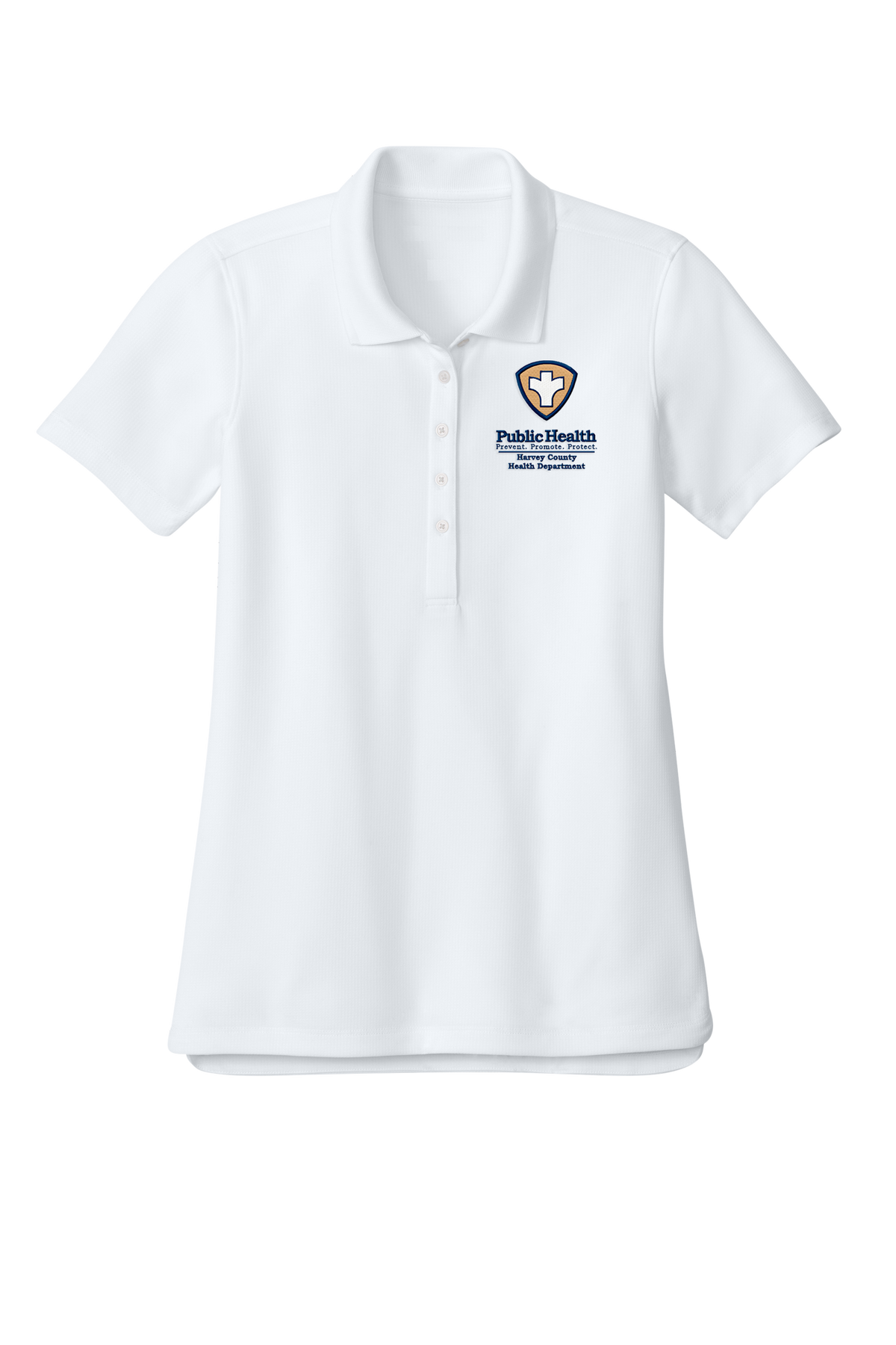 Women's Grid Polo with Embroidered Left Chest Logo