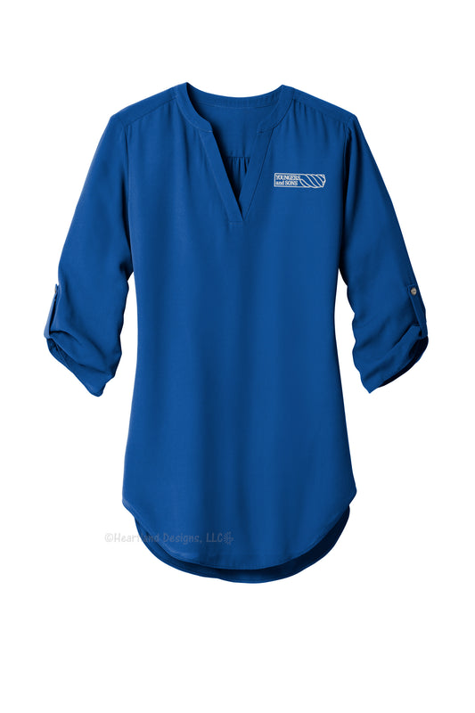 Ladies Tunic Blouse with Embroidered Logo