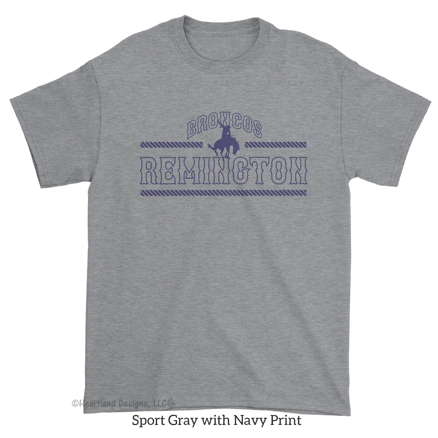 Camiseta de los Broncos de Remington nº 2014 con cuerdas